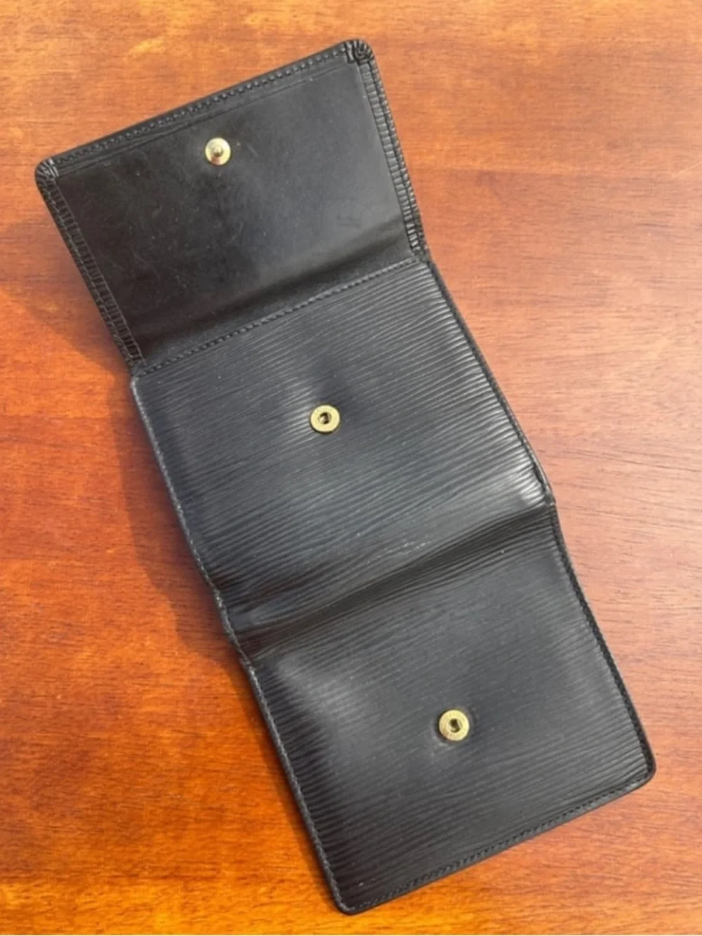 Black Louis Vuitton Epi bifold wallet